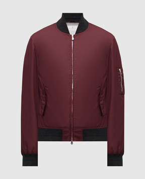 Brunello Cucinelli Burgundy bomber jacket MV4076554