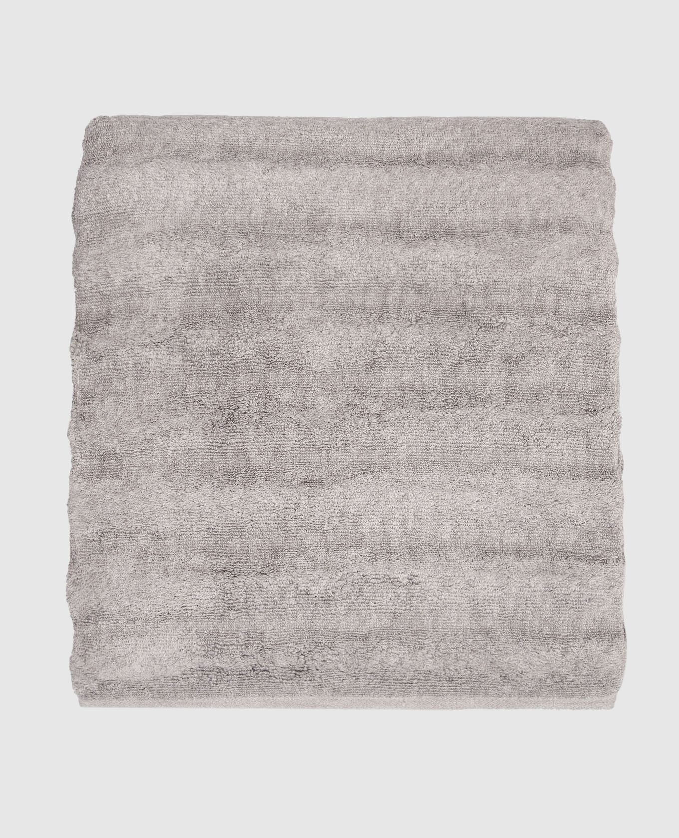 ASH RIBBED grey terry body towel