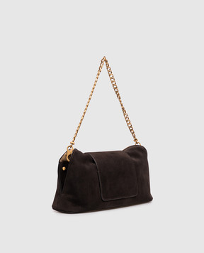 Versace Vivian brown suede clutch 10248601A18528