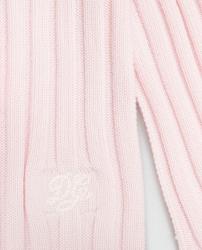 Dolce&Gabbana Children's pink wool scarf with monogram LBKAI8JDVDN