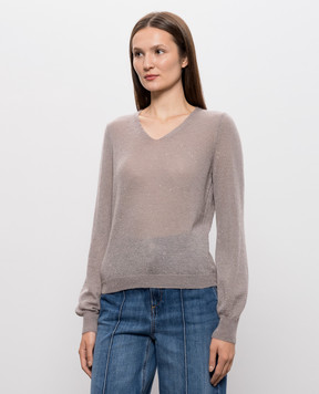 Twinset Gray pullover with sequins 262TT3061