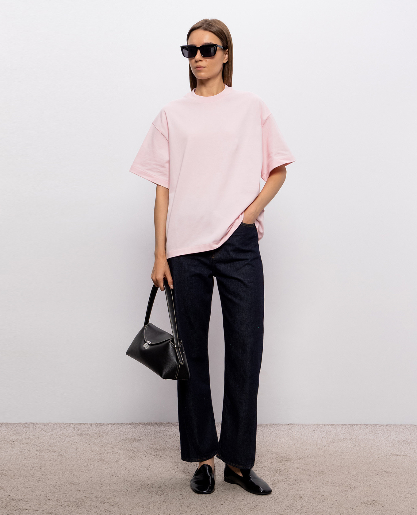 

Pink T-shirt with logo print Jil Sander
