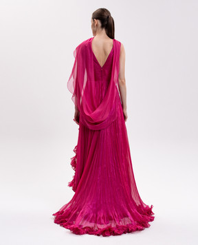 Iris Serban Pink dress with ruffles ARIANNA