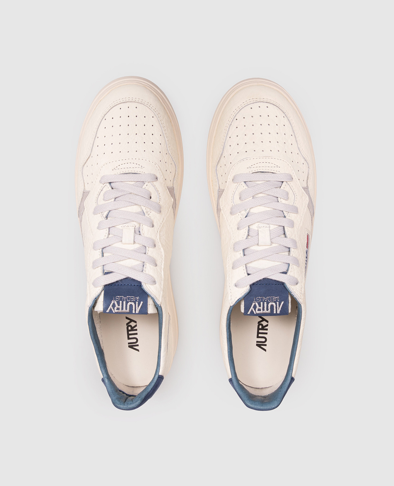MEDALIST ivory leather sneakers AUTRY 4