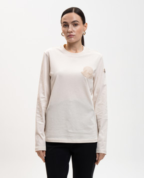 Moncler Beige long sleeve with logo K20938D0000889AUO