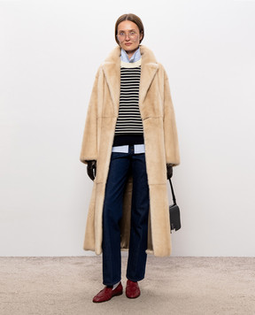 Fabio Gavazzi Beige mink fur coat FG2381PIVR