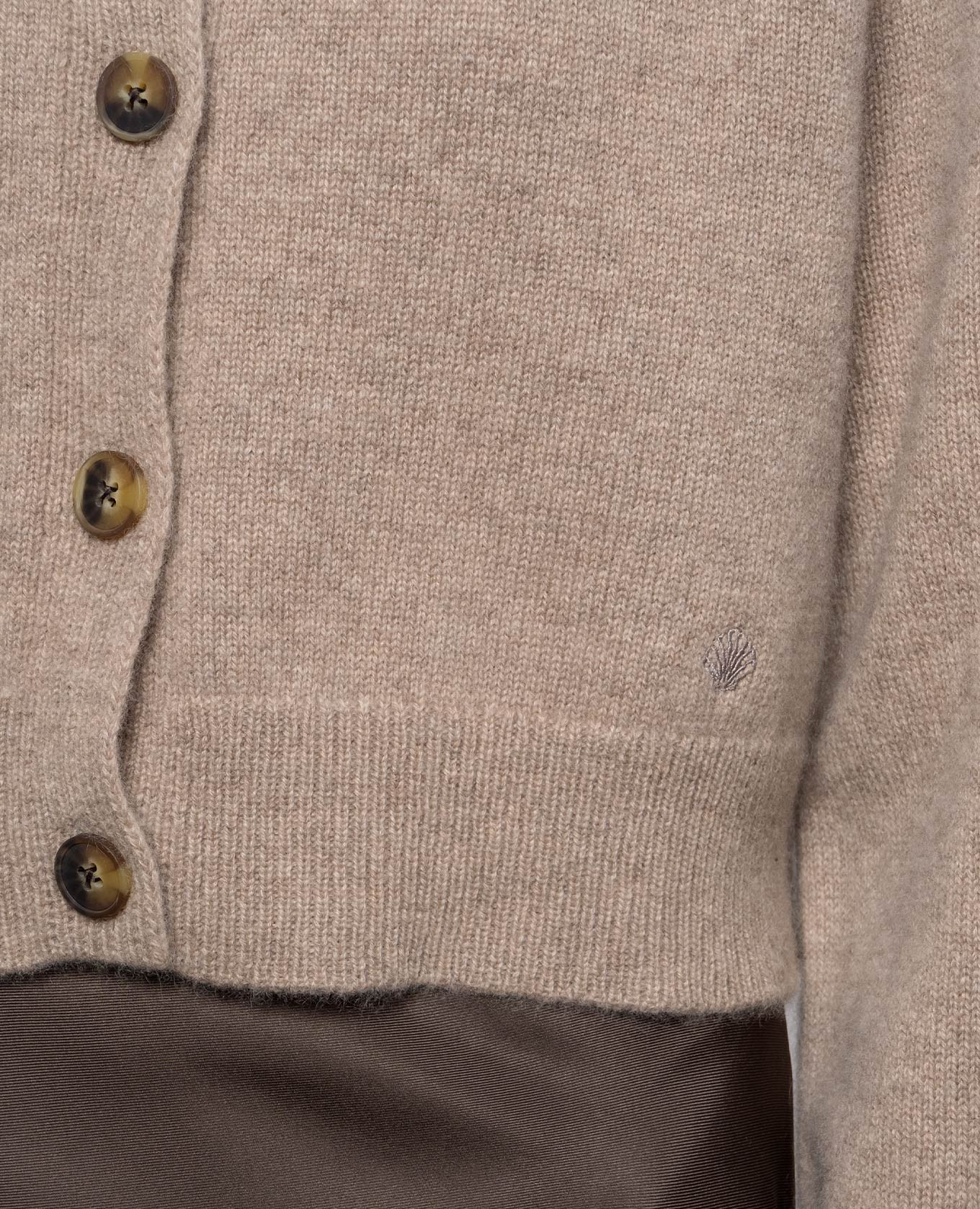 Beige HEIKE cashmere cardigan Loulou de Saison 5