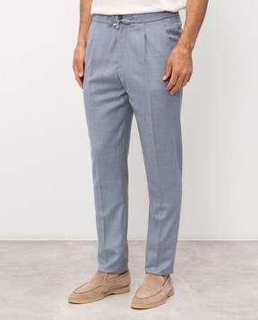 Enrico Mandelli Blue cashmere pants GYM02B5607