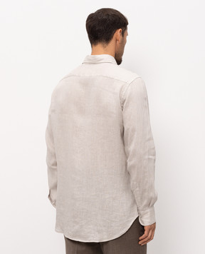 Pini Parma Beige linen shirt SHILIGDST