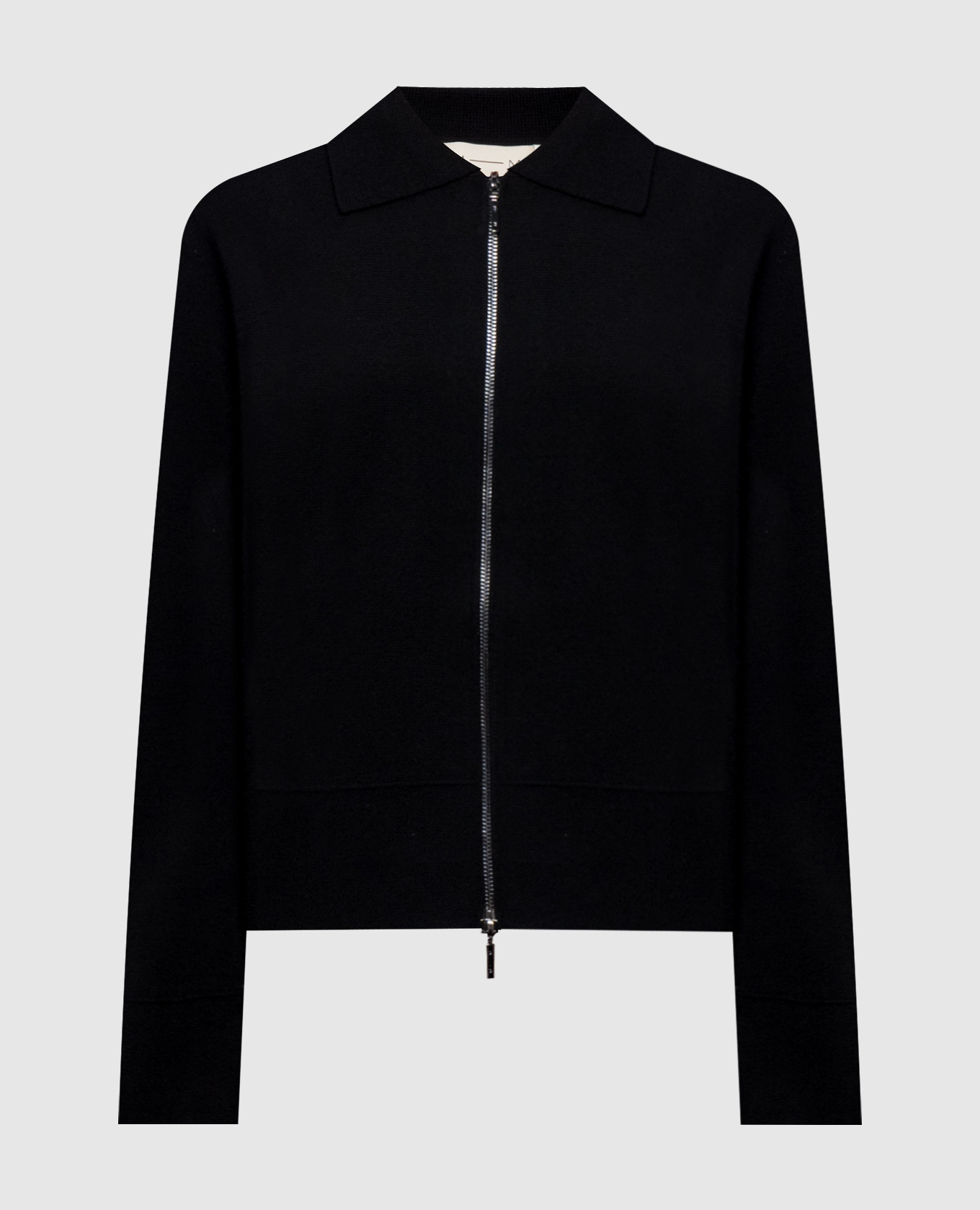 Black wool cardigan