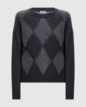 Peserico Gray wool jumper A99227F07A9340