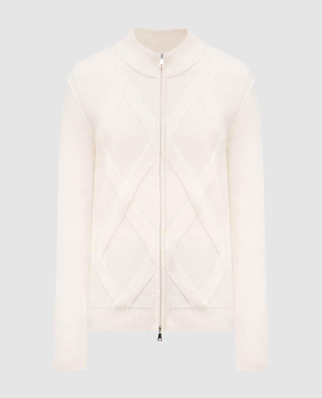 White merino wool cardigan