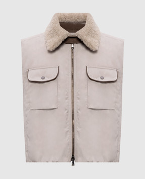 Brunello Cucinelli Beige down vest MG5457703P