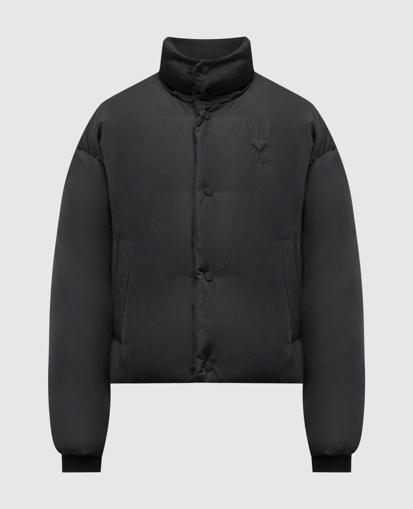 Black down jacket with emblem Ami Paris