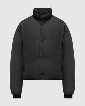 Ami Paris Black down jacket with emblem HJK818PL0039