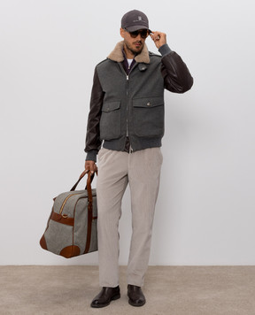 Brunello Cucinelli Gray combination jacket MM4006004