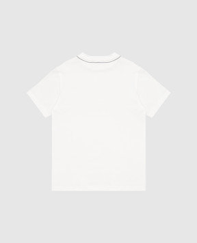 Dolce&Gabbana Children's white T-shirt with embroidered logo L4JTHUG7QK126