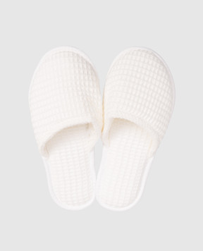 L'appartement Mia white slippers MIASLIPPERS