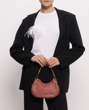 Twinset Burgundy logo embossed hobo bag 262TB7182