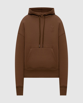 Ami Paris Brown insulated hoodie USW756749w