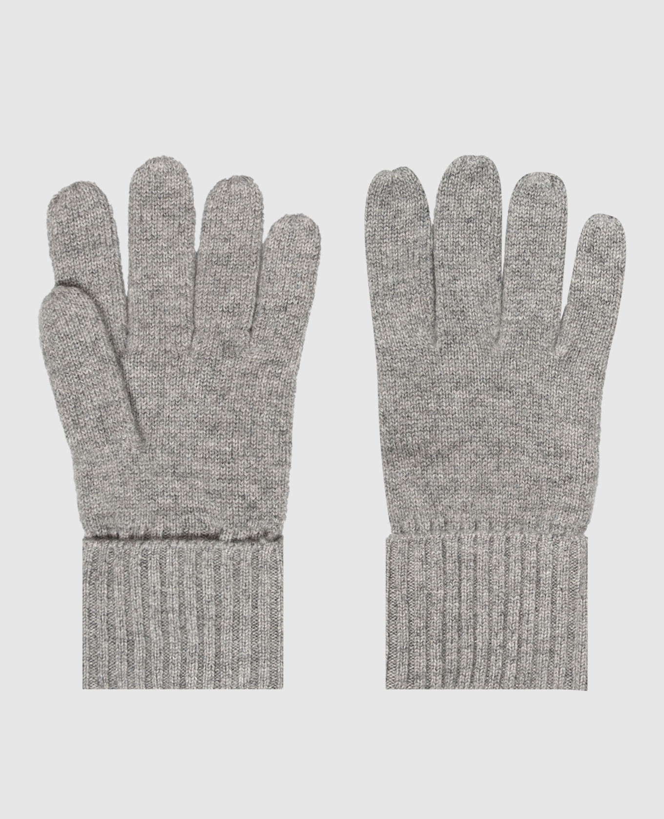Gray cashmere gloves