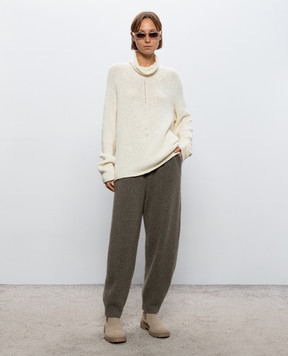 BOBOUTIC Khaki pants with wool 5155