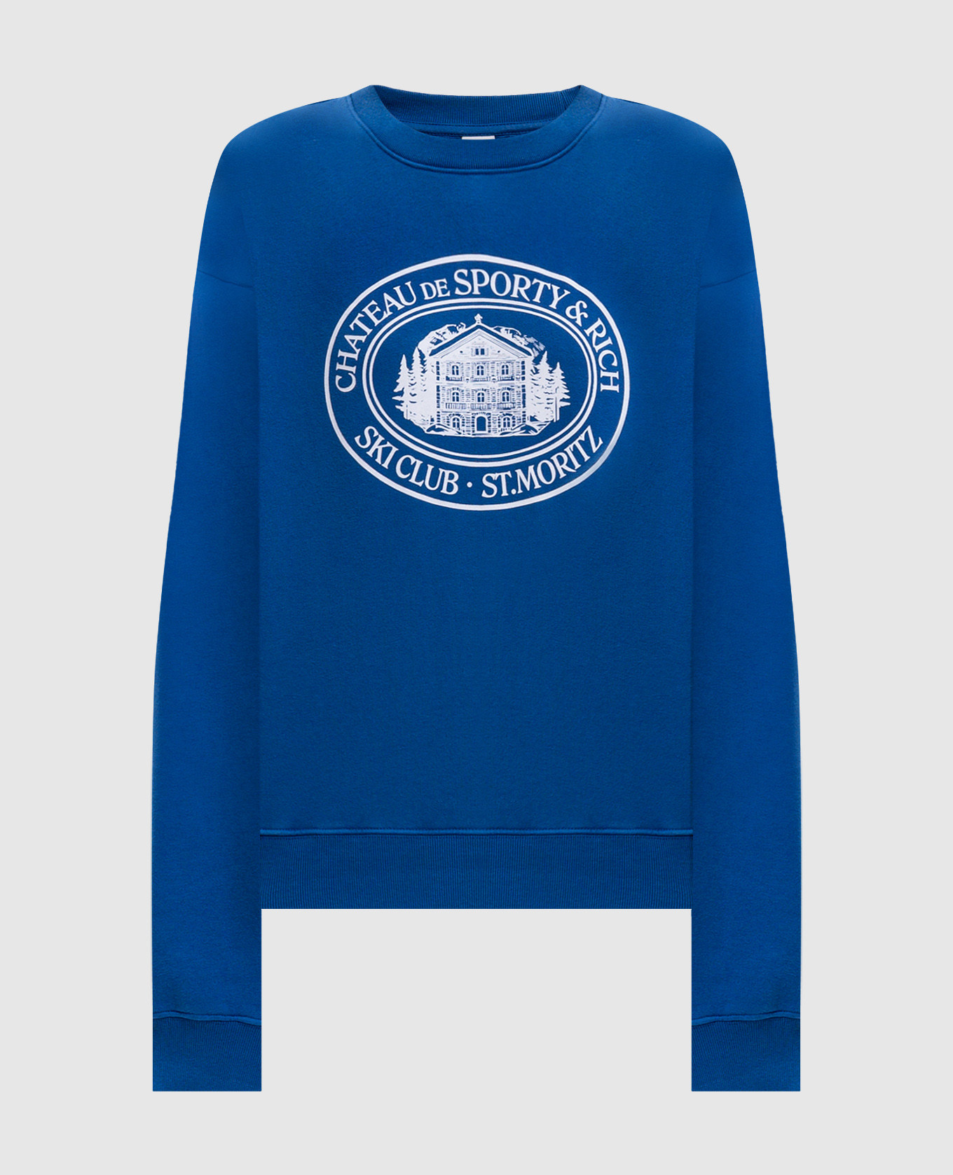 Sudadera azul con estampado