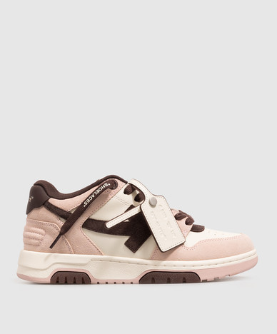 Out Of Office pink leather sneakers