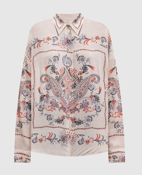 Momoni Beige blouse PITANGA BIS with print MOSH01907MO