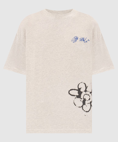 Grey melange Metal Flowers T-shirt