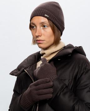 Herno Brown cashmere hat BER00085D71047