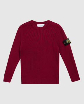 Stone Island Children's burgundy wool sweater L2S165100010S0C0214