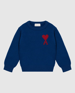 Ami Paris Children's blue wool sweater KKS847018