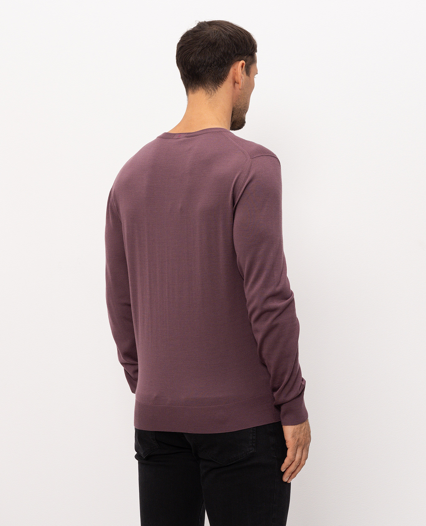 Burgundy wool jumper with logo monogram Stefano Ricci 4