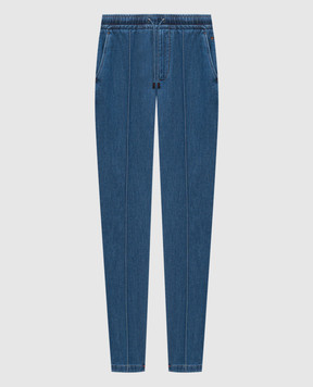 ISAIA Blue jeans with emblem PND016DJ137