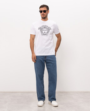 Versace White T-shirt with Medusa emblem 10264521A18452