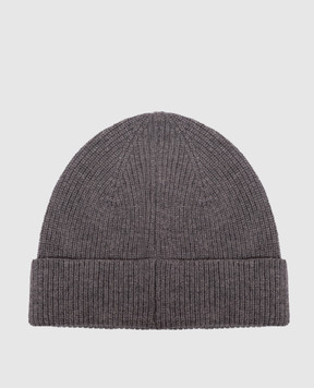 Peserico Gray wool and cashmere hat R76064F1209470