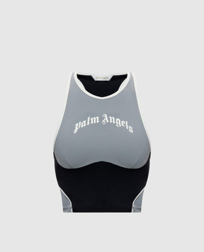 Palm Angels Gray top with logo PAWVO003FB001