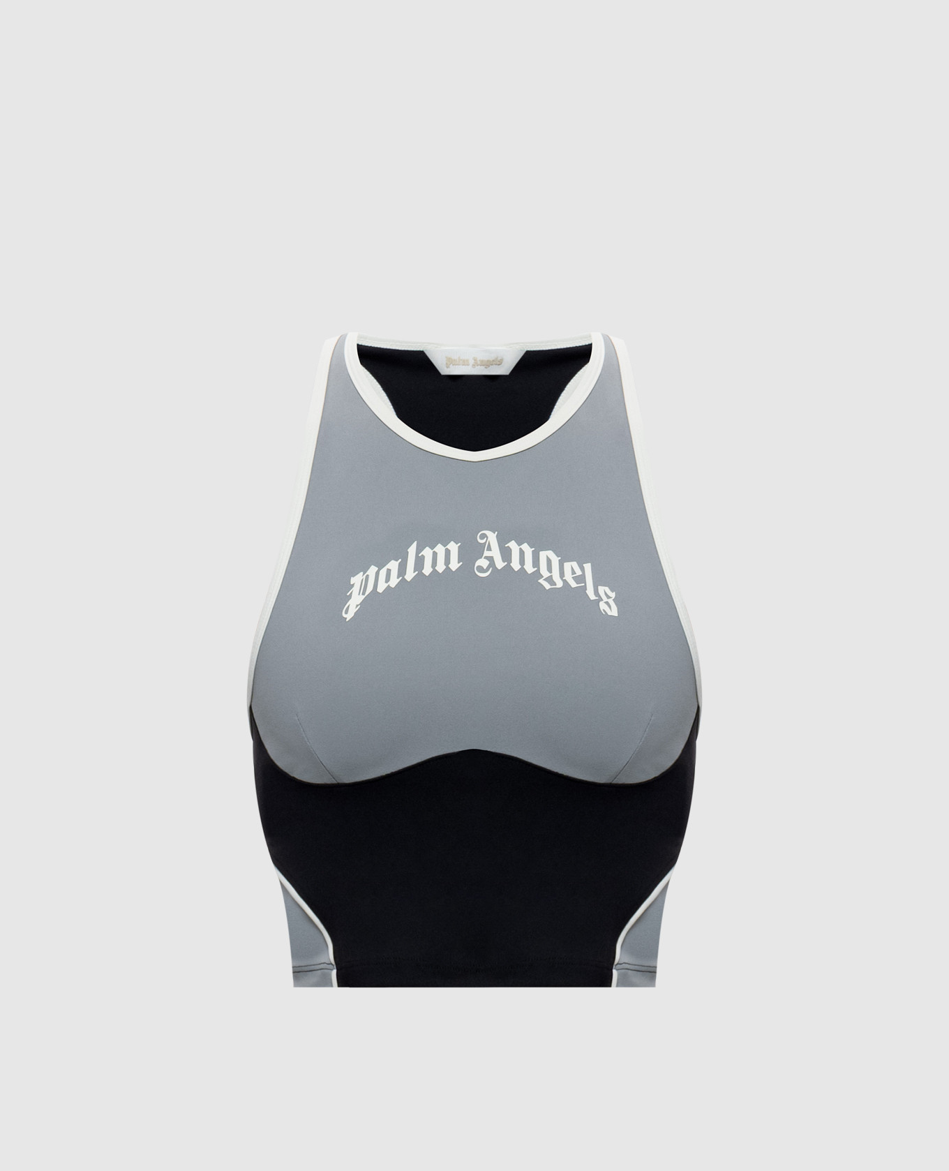 Gray top with logo