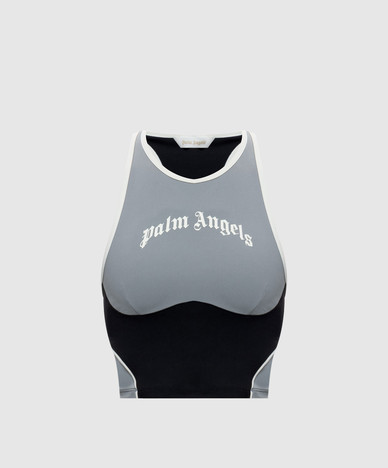 Gray top with logo
