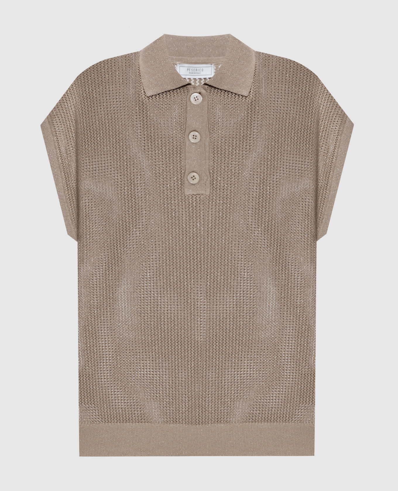 Brown vest with lurex