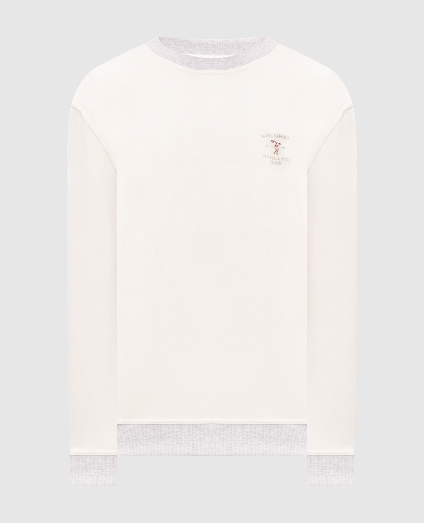 Ivory sweatshirt with embroidery