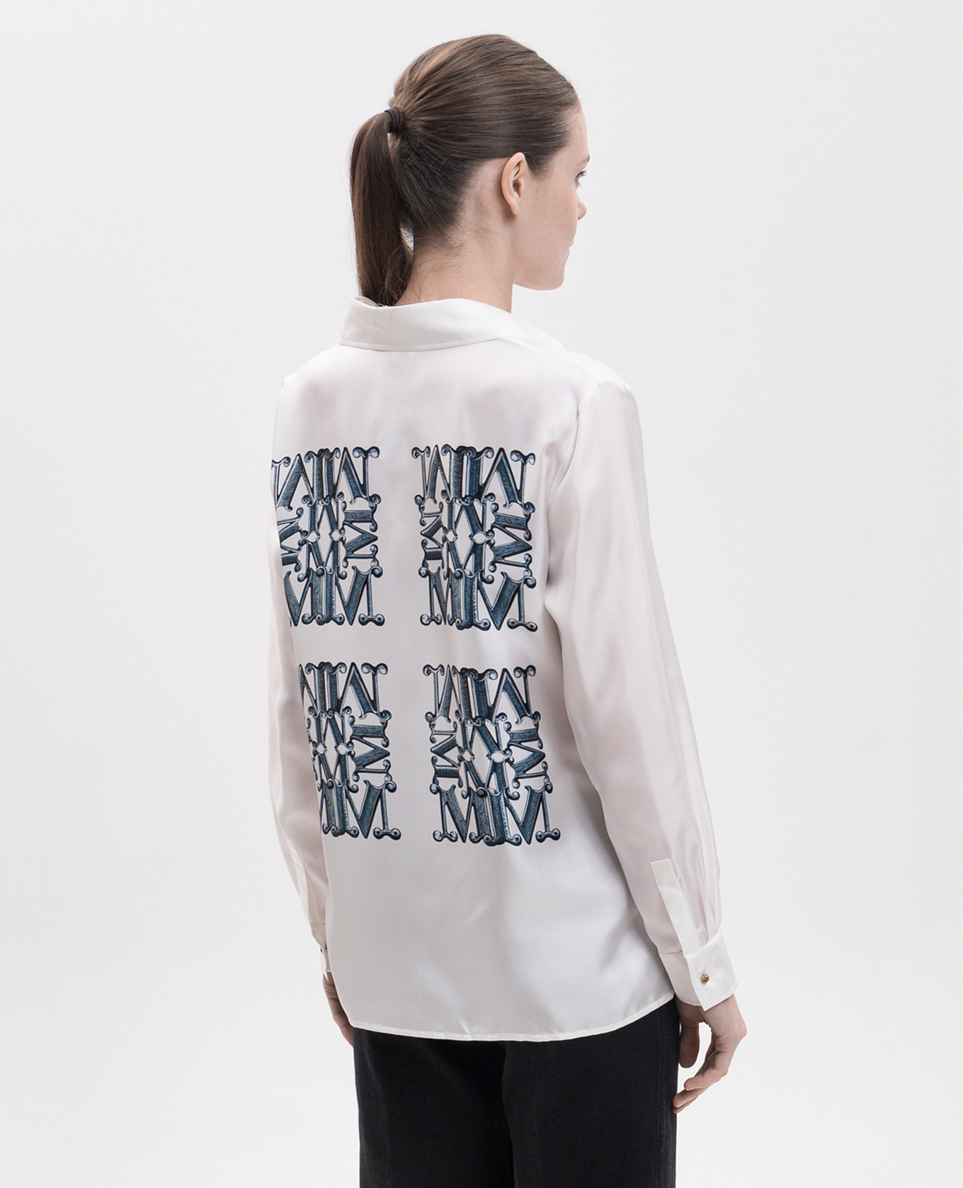 FILTRO silk blouse with logo print Max Mara 4