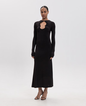 Off-White Black dress with a neckline 2FU00113T