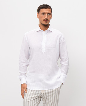 Pini Parma White linen shirt SHIPOPLIBCO