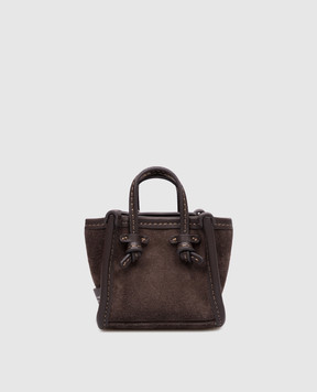 Gianni Chiarini Brown suede bag keychain BSMMARCEL08CM