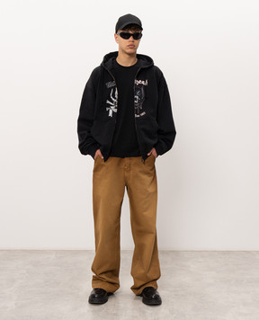 Vetements Black sports jacket with print MH27ZU241B