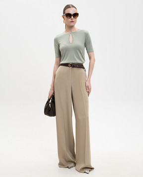 Max Mara VALIDO green silk and cashmere T-shirt MXPVALIDO