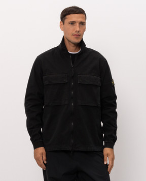 Stone Island Black jacket with logo patch L2S151200024S00L1