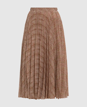 Ermanno Scervino Brown pleated skirt D492O365WNV
